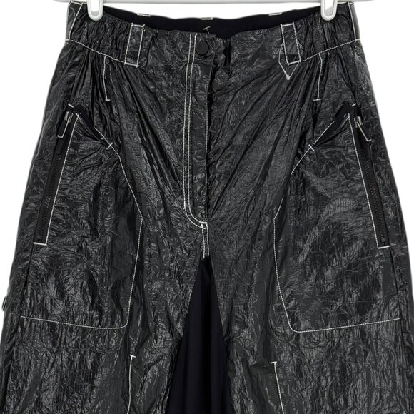 FP Movement Women Rough Rider Rich Black Elastic Parachute Tyvek Pants Sz S NWOT - Picture 3 of 13